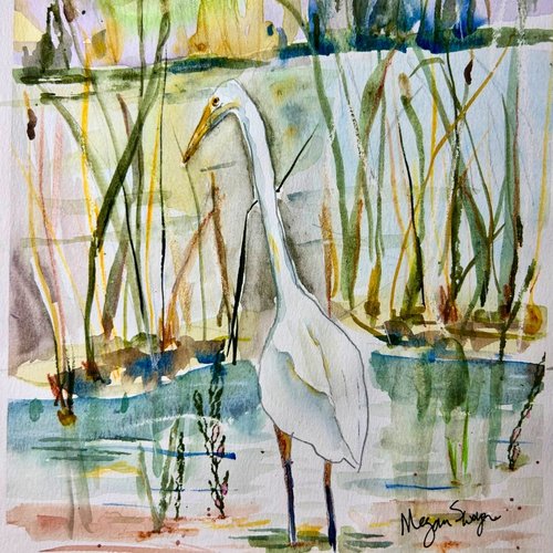 Wading Egret