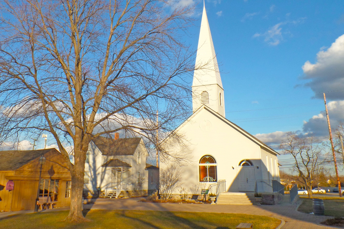 A vintage Church in a historic setting makes a quaint wedding spot